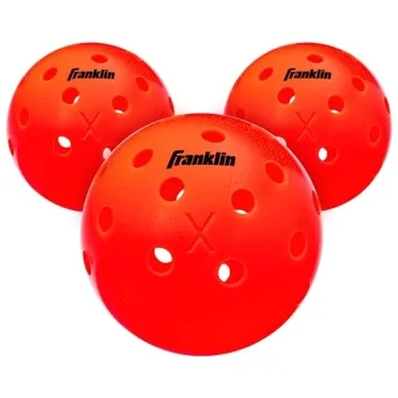 Franklin Sports Outdoor Pickleballs - X-40 - USA Pickleball Approved 3 Pack - Bright Yellow - Ideal ...