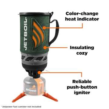 Jetboil Flash Camping and Backpacking Stove Cooking System, Wild