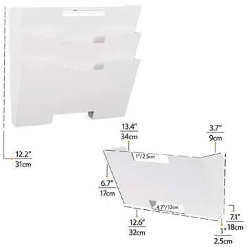 Wallniture Lisbon Wall File Holder Organizer for Office