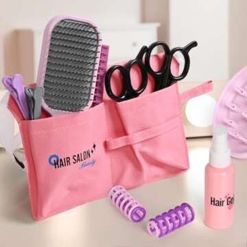 Madzee Girls Beauty Hair Salon Toy Set for Creative Play