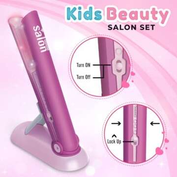 Madzee Girls Beauty Hair Salon Toy Set for Creative Play