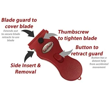 Werxrite RetraGuard Safety Razor Blade Scraper Induction Hob Glass Cooktop Stovetop & Other Hard Surface Cleaning Scraper Includes 5 Replacement Scraper Blades