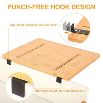 Cat Window Perch, Wall Mount Cat Window Hammock for Indoor Cats, Durable Sturdy Natural Bamboo Cat Window Seat, Fit Window Sills with Gaps (Yellow)