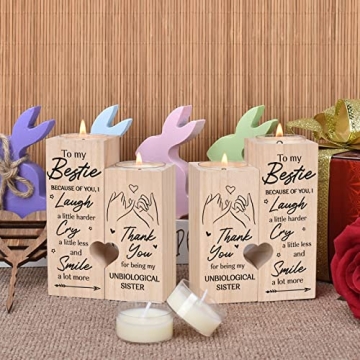 Double-Sided Candle Holder for Best Friend - Unique Gift