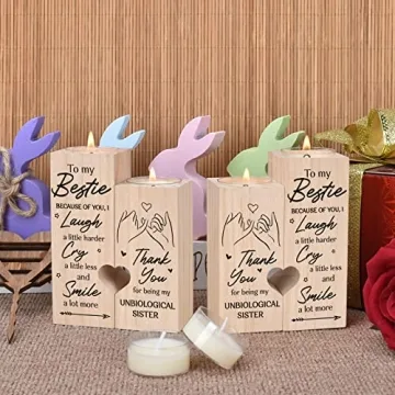 Double-Sided Candle Holder for Best Friend - Unique Gift