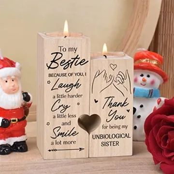 Double-Sided Candle Holder for Best Friend - Unique Gift