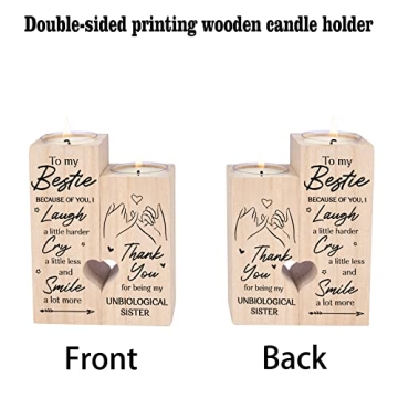 Double-Sided Candle Holder for Best Friend - Unique Gift