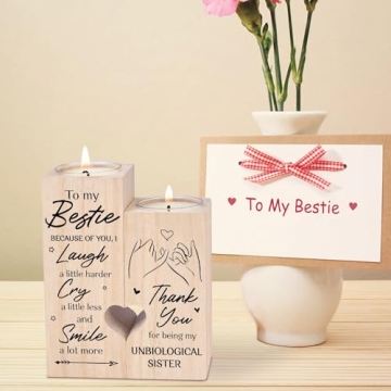 Double-Sided Candle Holder for Best Friend - Unique Gift
