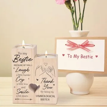 Double-Sided Candle Holder for Best Friend - Unique Gift