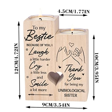 Double-Sided Candle Holder for Best Friend - Unique Gift