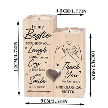 Double-Sided Candle Holder for Best Friend - Unique Gift