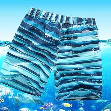 Boys Swim Trunks, Quick Dry Beach Swim Shorts Little Boys Bathing Suit Swimsuit Toddler Boy Swimwear...