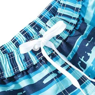 Boys Swim Trunks, Quick Dry Beach Swim Shorts Little Boys Bathing Suit Swimsuit Toddler Boy Swimwear with Mesh Lining, 3-14 Years (3-4 Years, Sky Blue)