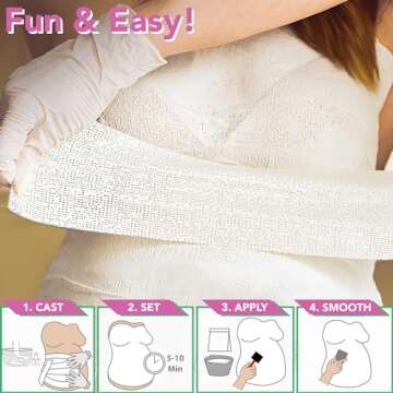 Luna Bean Deluxe Belly Casting Kit, Easy Pregnancy Belly Cast with Smooth Finish - Gifts for Expecting Mom, Baby Nursery Décor Keepsake, Pregnant Mom to Be Gift, Pregnancy Must Haves