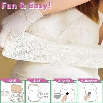 Luna Bean Deluxe Belly Casting Kit, Easy Pregnancy Belly Cast with Smooth Finish - Gifts for Expecting Mom, Baby Nursery Décor Keepsake, Pregnant Mom to Be Gift, Pregnancy Must Haves