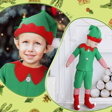Geyoga Kids Christmas Costumes with Hat and Shoes