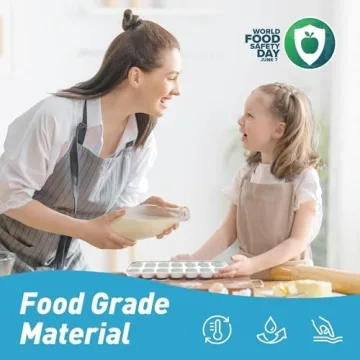 Durable Stackable Ice Cube Trays - 4 Packs for 56 Cubes