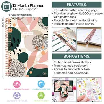 Bloom Daily Planners 2021-2022 Academic Year Planner - Green Modern Design