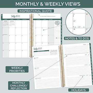 Bloom Daily Academic Planner 2021-2022 - Stylish & Functional