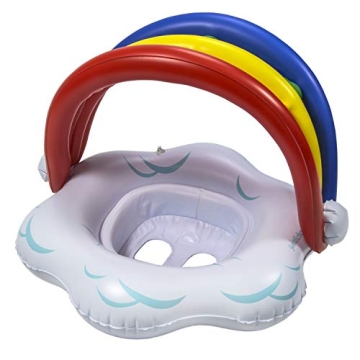 SwimSchool Rainbow Baby Pool Float for Infants 6-18 Months