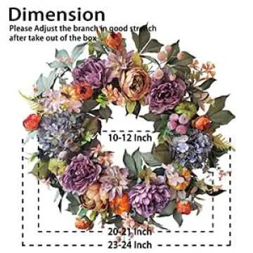 WANNA-CUL 24 Inch Spring Wreath for Door Decor
