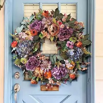 WANNA-CUL 24 Inch Spring Wreath for Door Decor