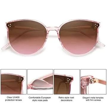 SOJOS Classic Round Sunglasses with UV400 Protection