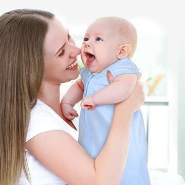 Yoofoss Baby Sleep Sack 0-3 Months 100% Cotton 0.5 TOG Baby Sleeping Bag 2-Way Zipper Toddler Wearab...