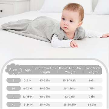 Yoofoss Baby Sleep Sack 0-3 Months 100% Cotton 0.5 TOG Baby Sleeping Bag 2-Way Zipper Toddler Wearable Blankets 3 Pack Breathable Lightweight (X-Small)