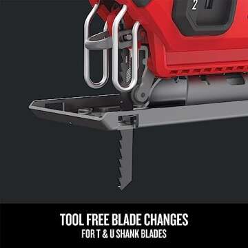 CRAFTSMAN V20 Cordless Jig Saw, 3 Orbital Settings, Up to 2,500 SPM, Bare Tool Only (CMCS600B)