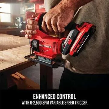 CRAFTSMAN V20 Cordless Jig Saw, 3 Orbital Settings, Up to 2,500 SPM, Bare Tool Only (CMCS600B)