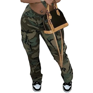 Stylish Camo Cargo Pants For Women With Pockets