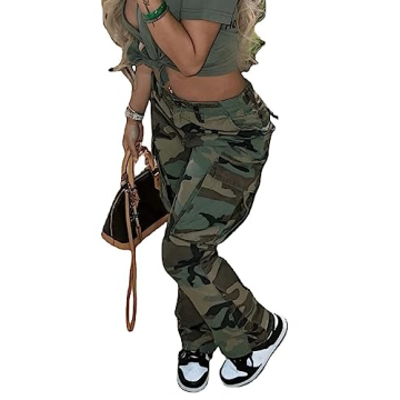 Stylish Camo Cargo Pants For Women With Pockets
