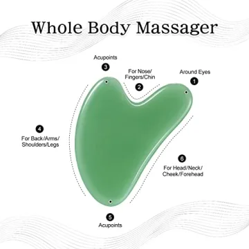 Jade Gua Sha Tool for Face Body Wellness Festive Gift