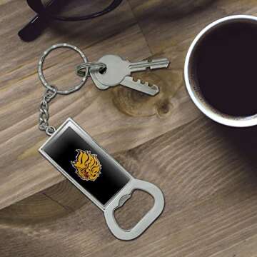 GRAPHICS & MORE Arkansas at Pine Bluff Primary Logo Keychain Rectangle Chrome Plated Metal Bottle Cap Opener