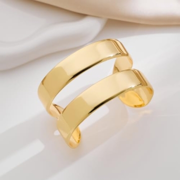 CUFELMU Gold Open Cuff Bangle Bracelet for Women