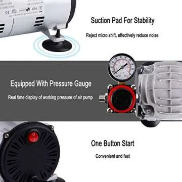 TIMBERTECH Airbrush Compressor AS18-2 for Creative Projects