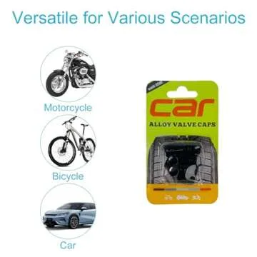 ZUFECY 8PCS Stylish Aluminum Tire Valve Caps