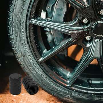 ZUFECY 8PCS Car Tire Valve Stem Caps, Aluminum Tire Valve Cap Set Tire Valve Stem Caps for Cars, Bicycles, Motorcycles, Trucks, Motorcycles, Car Accessories