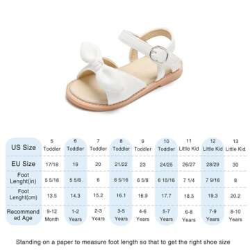 THEE BRON Toddler Girl White Flower Girl Wedding Dress Sandals Sandalias para Nias(503 White/11M)