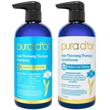 PURA D'OR Hair Thinning Therapy Biotin Shampoo & Conditioner Set