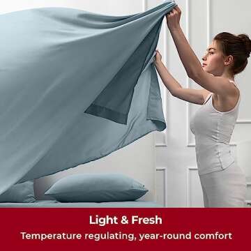 Mellanni King Sheets Set for Luxury Sleep Comfort