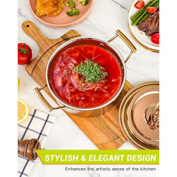 DAEDALUS 6QT Stainless Steel Stock Pot – Fast Cooking & Easy Cleanup