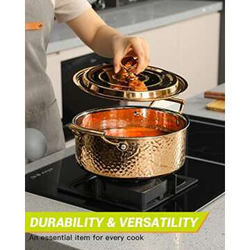 DAEDALUS 6QT Stainless Steel Stock Pot – Fast Cooking & Easy Cleanup