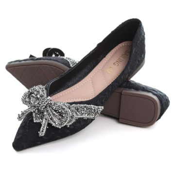 SAILING LU Cute Bowknot Ballet Flats for Women