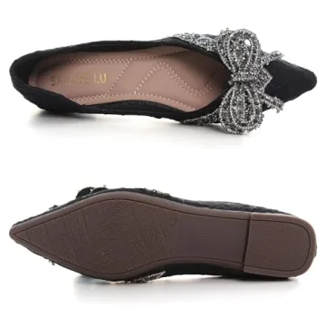 SAILING LU Cute Bowknot Ballet Flats for Women