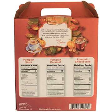 Jordans Sugar Free Skinny Syrups 3 Pack: Pumpkin Spice, Pumpkin Caramel, Pumpkin Cheesecake