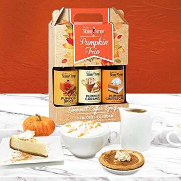 Jordans Sugar Free Skinny Syrups 3 Pack: Pumpkin Spice, Pumpkin Caramel, Pumpkin Cheesecake