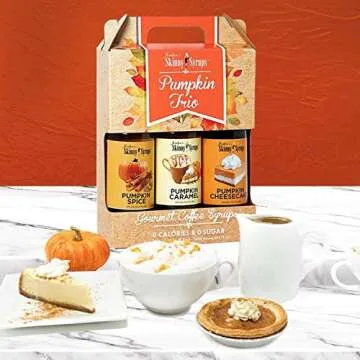 Jordans Sugar Free Skinny Syrups 3 Pack: Pumpkin Spice, Pumpkin Caramel, Pumpkin Cheesecake