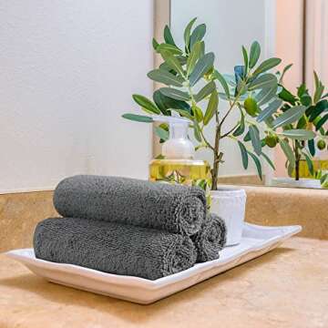 Orighty Microfiber Washcloths Bulk Pack - 50 Soft Towels